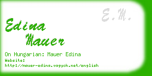 edina mauer business card